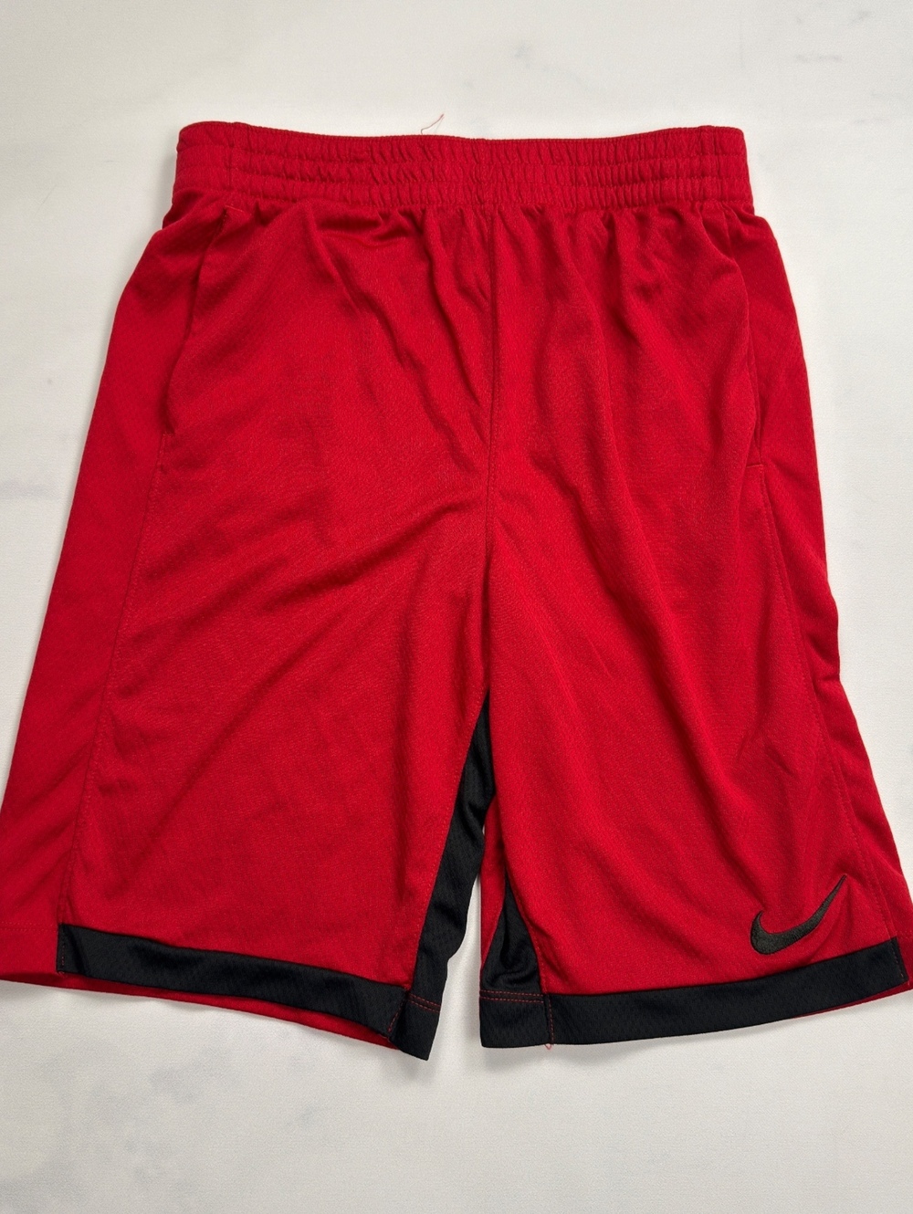 Nike Athletic Basketball Shorts Red Black Dri-FIT - Boys XL